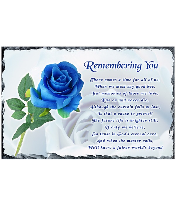 Remembrance Slate Blue Rose (Landscape)