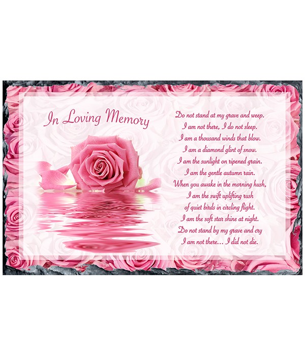 Remembrance Slate Rose Reflections (Landscape)