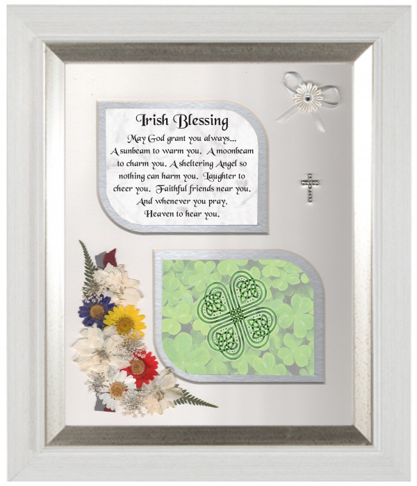 Irish Blessing, Flowers & Verse & Photo Forever Frame