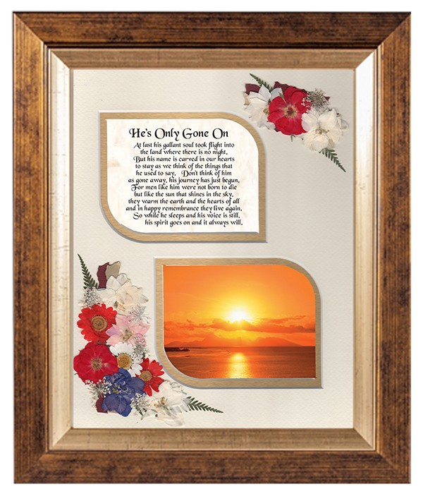 He's Only Gone On, Flowers & Verse & Photo Forever Frame
