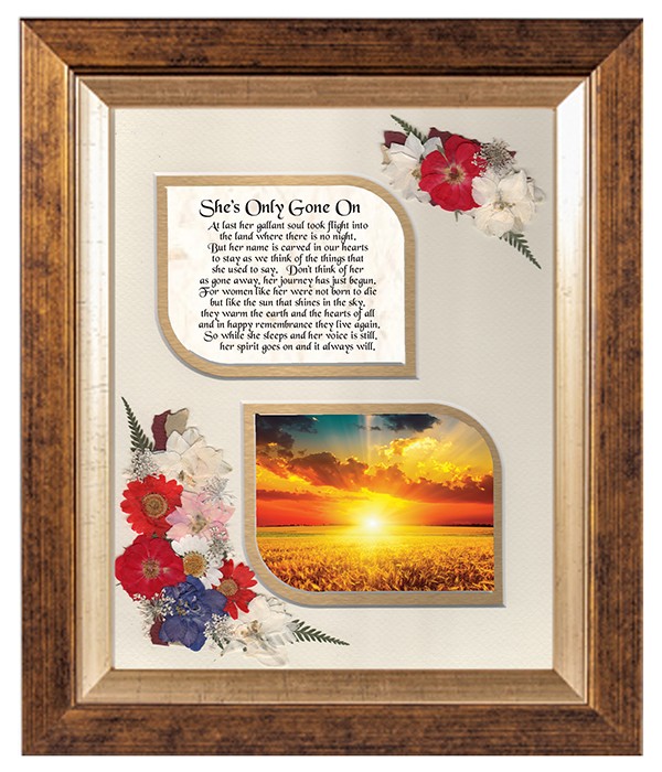 She's Only Gone On, Flowers & Verse & Photo Forever Frame