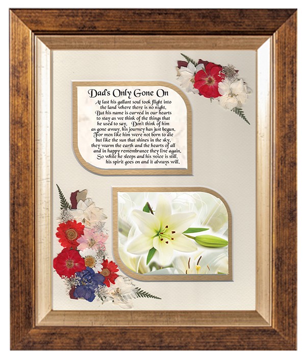 Dad's Only Gone On, Flowers & Verse & Photo Forever Frame