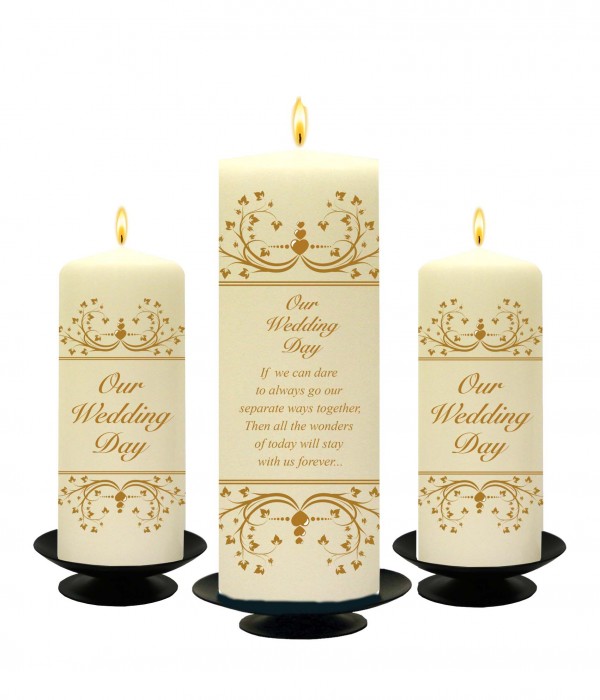 Heart Vine Set (1 x 9 inch & 2 x 6 inch Candles)