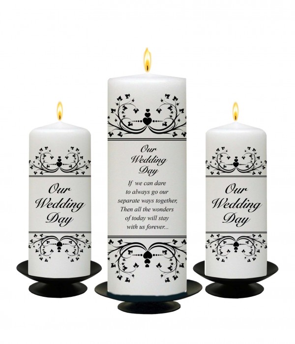 Heart Vine Set (1 x 9 inch & 2 x 6 inch Candles)