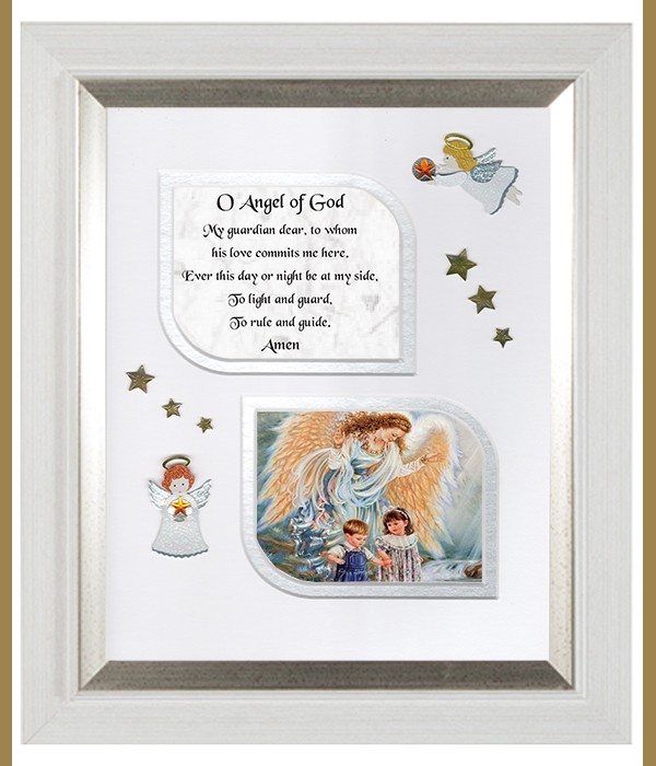 O Angel of God, Flowers & Verse & Photo Forever Frame