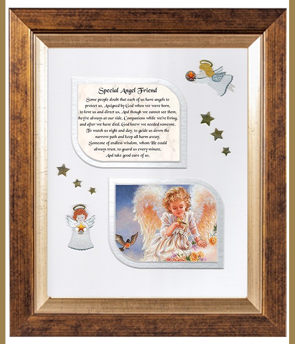 Special Angel Friend, Flowers & Verse & Photo Forever Frame