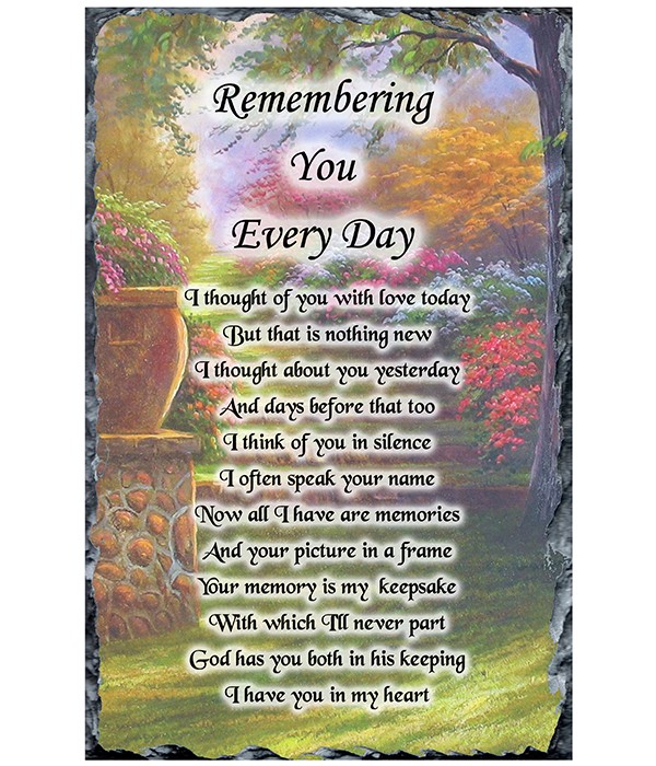 Remembrance Garden & Verse Slate