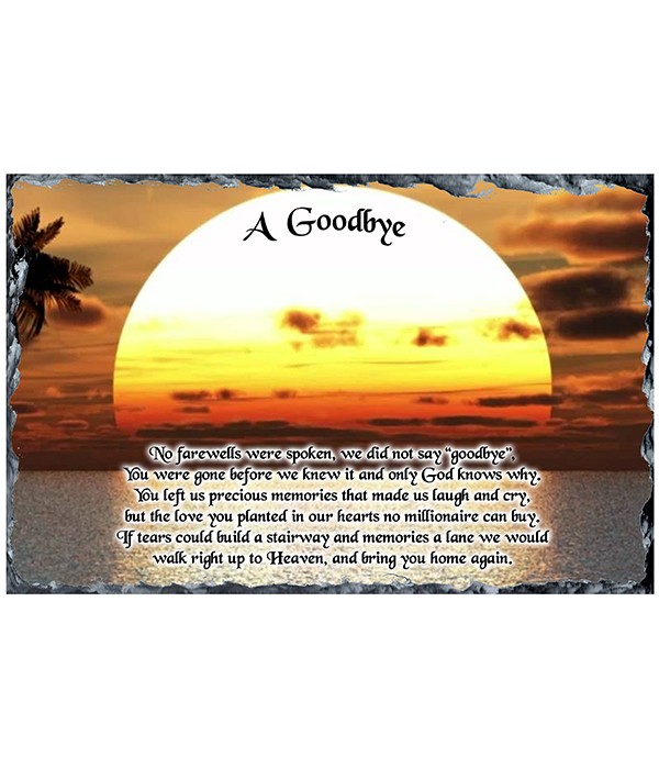 Remembrance Goodbye - Sunset Landscape Slate
