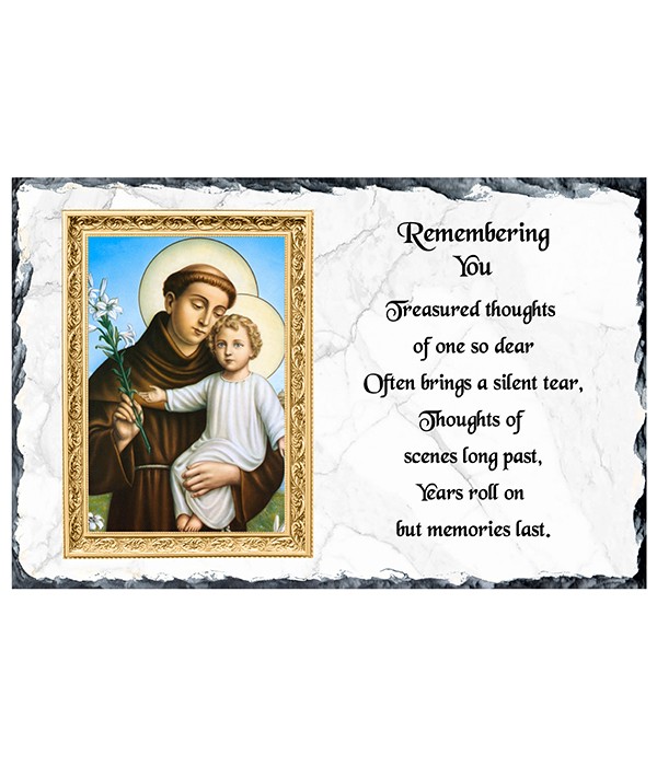 Remembrance St.Anthony & Prayer Slate