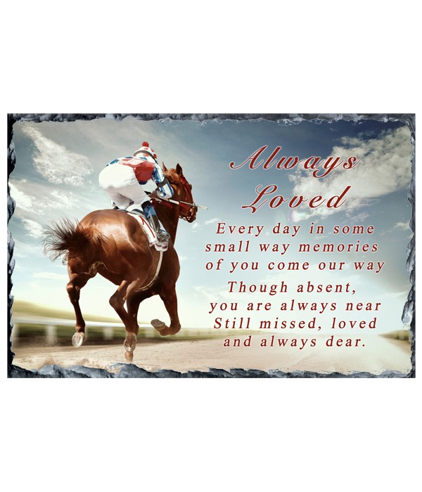 Remembrance Racing Horse Slate