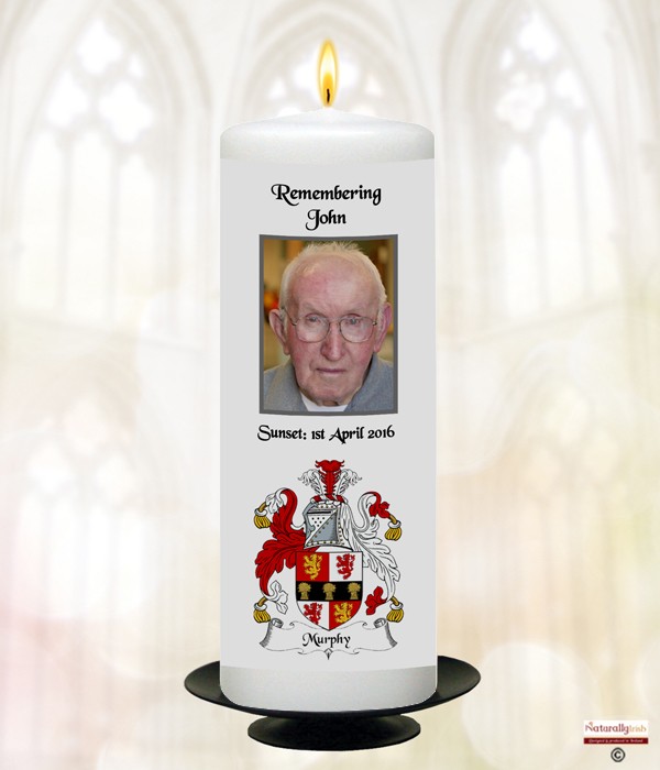 Crest & Photo Remembrance Candle