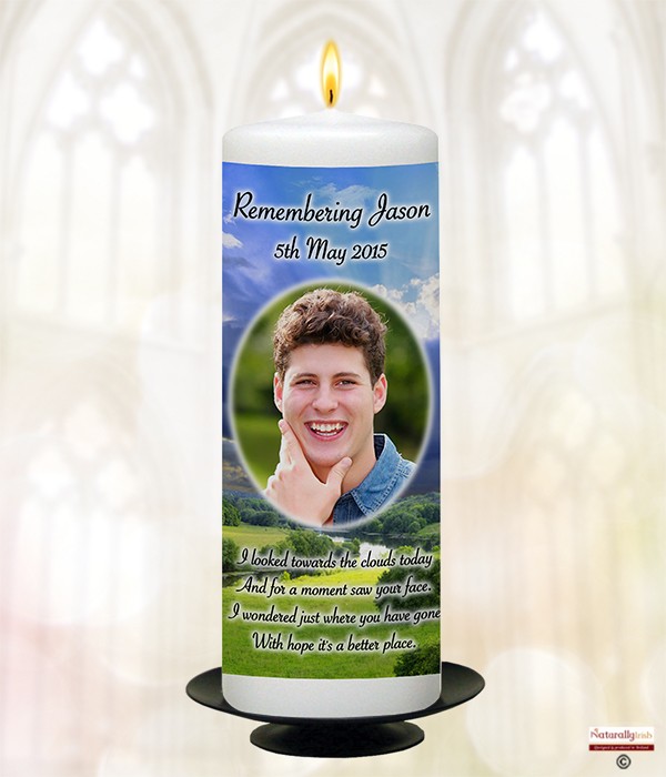 Meadow and Photo Remembrance Candle