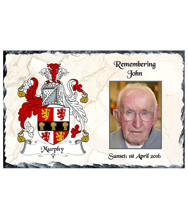 Crest & Photo Remembrance Slate