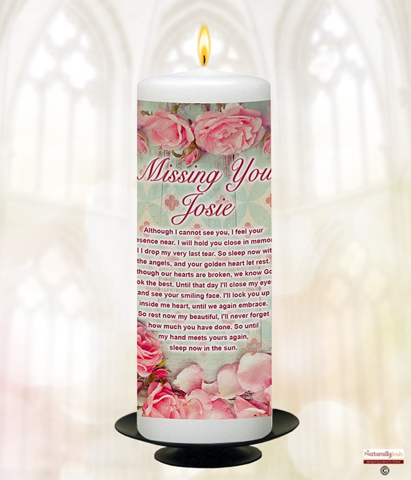Roses & Petal Remembrance Candle