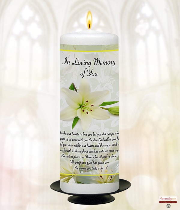 Lily Remembrance Candle