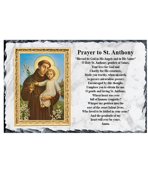 St Anthony & Prayer Large Slate