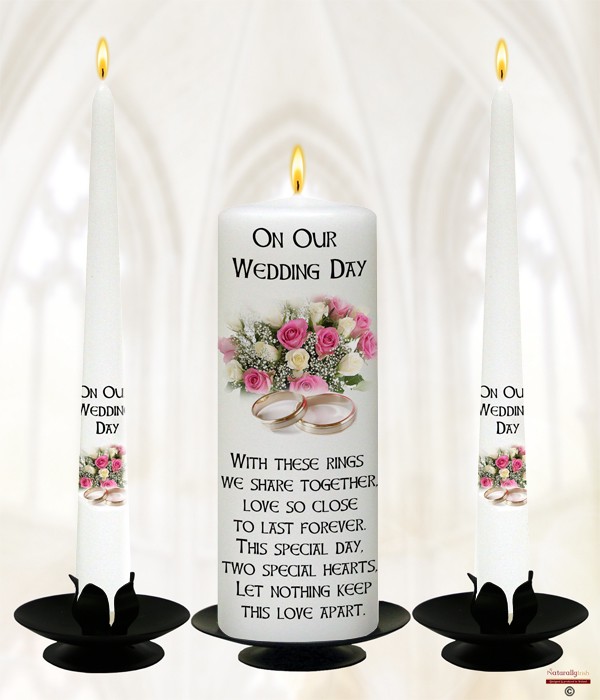 Flower Rings Wedding Candles
