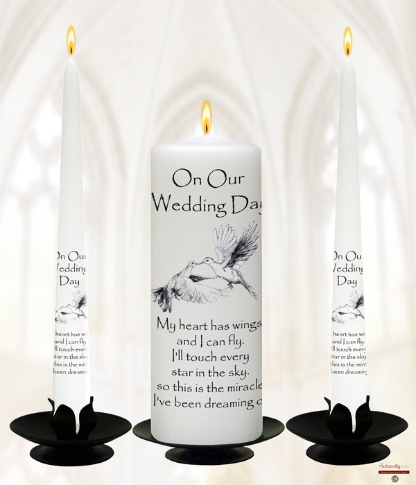 Holding Girl Cartoon Wedding Candles
