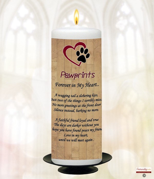 Remembrance Candle Pawprints