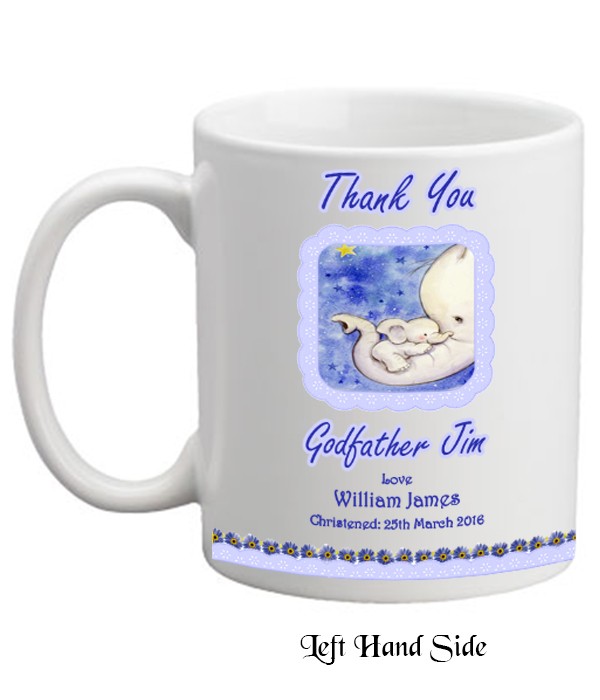 Godfather Thank you & Elephant Personalised Mug