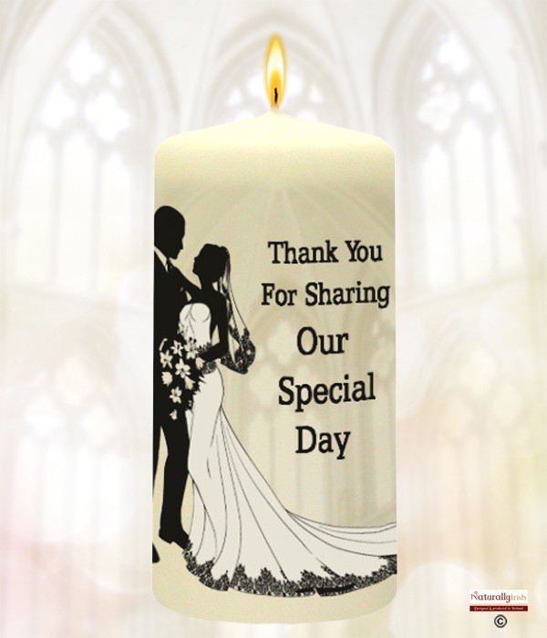 Bride & Groom Silhouette Favour (Ivory)