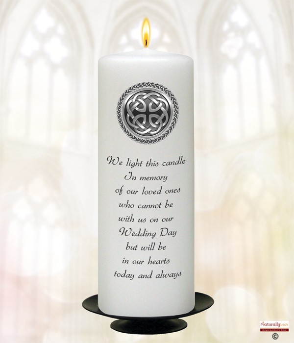 Claddagh Silver Wedding Remembrance Candle