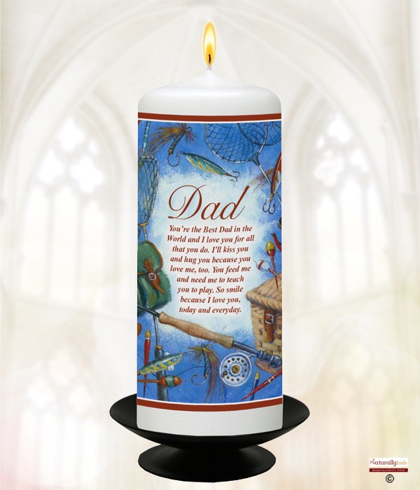 Dad Fishing & Photo Candle