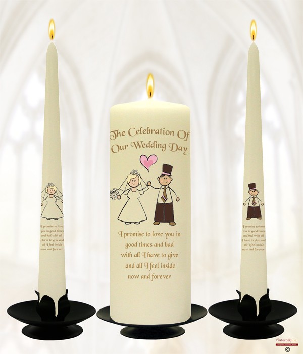 Happy Ever After - Blonde Wedding Candles