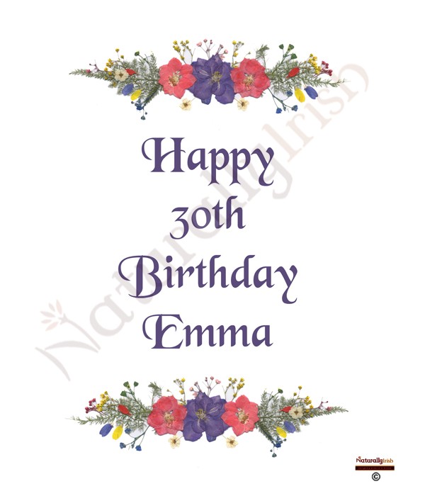 Happy 30th Birthday Emma Images Naturally Irish - 30Th Birthday Daisies Candle (White) 6 Inch - 892068 »  Naturally Irish