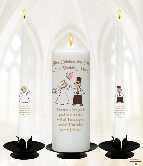 Happy Ever After Gold - Blonde Wedding Candles