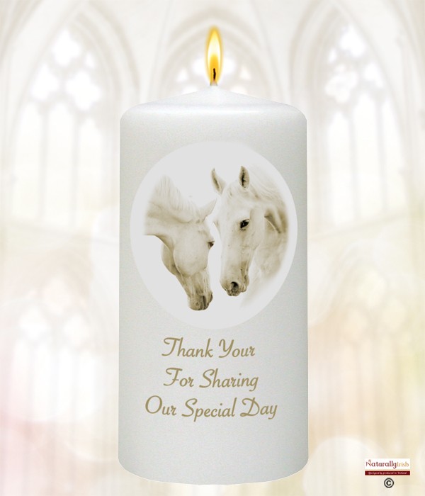 Wild Horses Gold Script Wedding Favour (White)