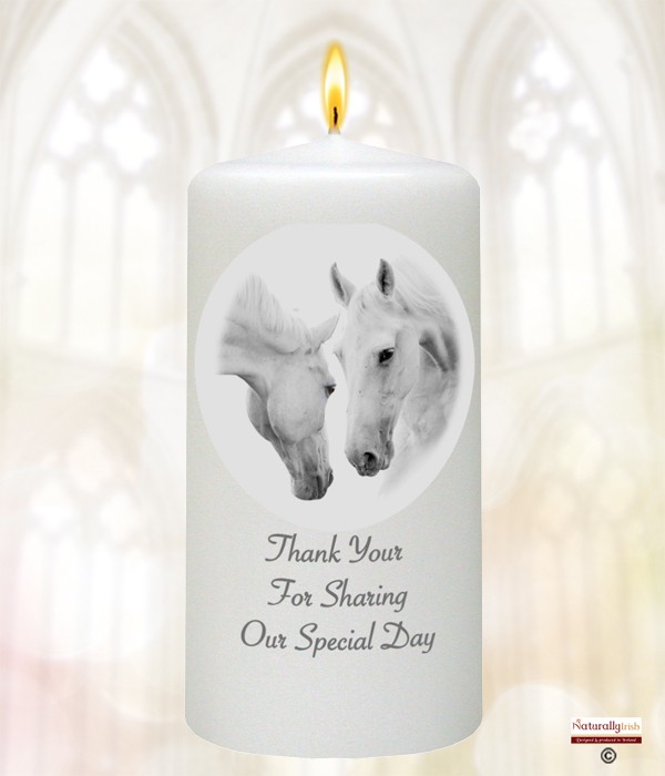 Wild Horses Silver Script Wedding Favour (White)