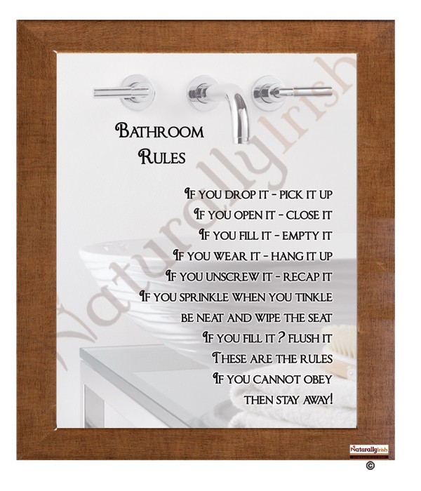 Bathroom Rules - Modern RM Frame